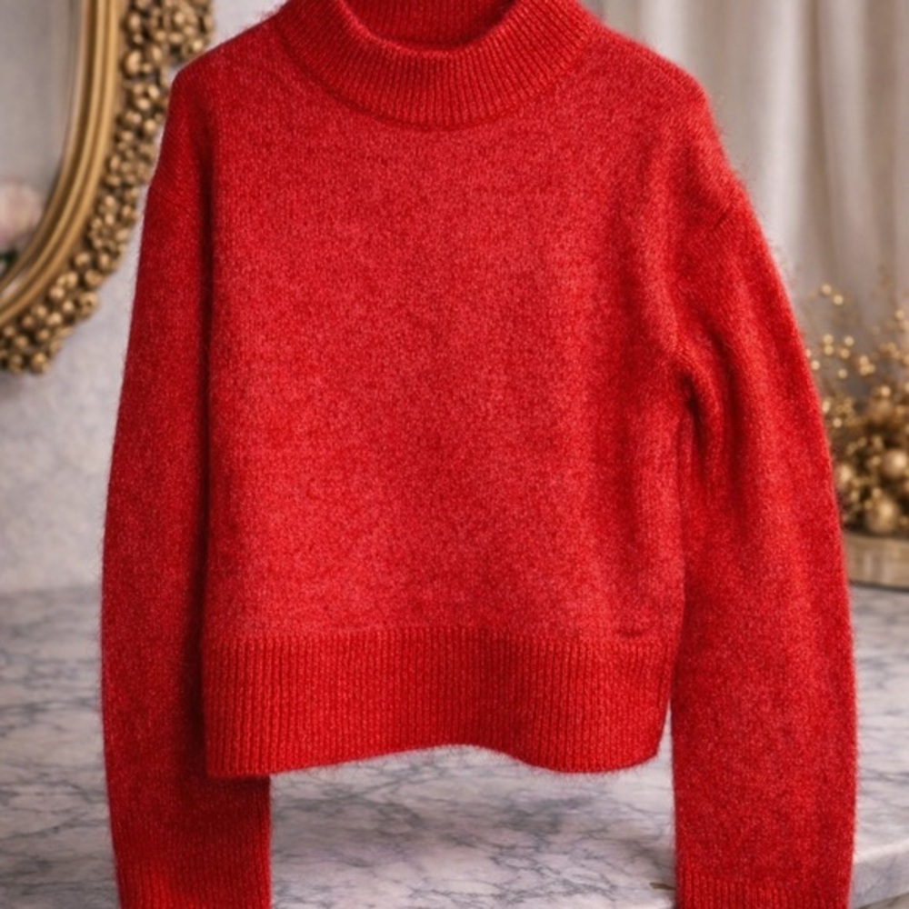 H&M Mohair Wool Blend Sweater – Cozy Red Knit